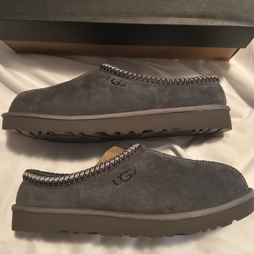 Mens UGG Tasman Slipper Dark Grey size 12 - Picture 2 of 8